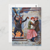 Krampus Strafe für schlechte Erwachsene Postkarte (Vorne/Hinten)
