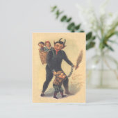Krampus Strafe für schlechtes Kind Postkarte (Stehend Vorderseite)