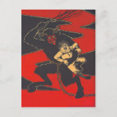 Krampus Straffung des Kindes mit Schalter Postkarte (Vorderseite)