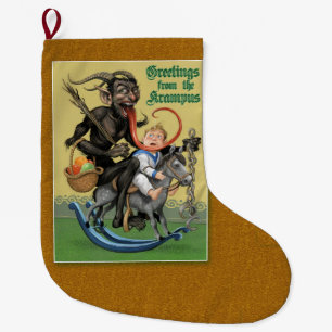 Krampus-Strumpf Großer Weihnachtsstrumpf