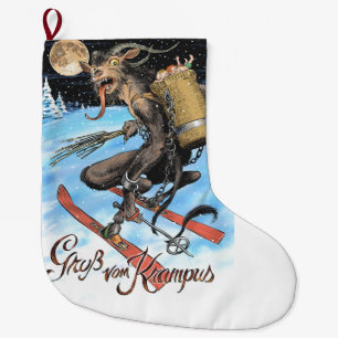 Krampus-Strumpf Großer Weihnachtsstrumpf