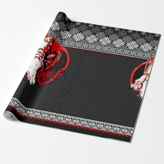 Krampus Sweater Wrapping Geschenkpapier (Ungerollt)