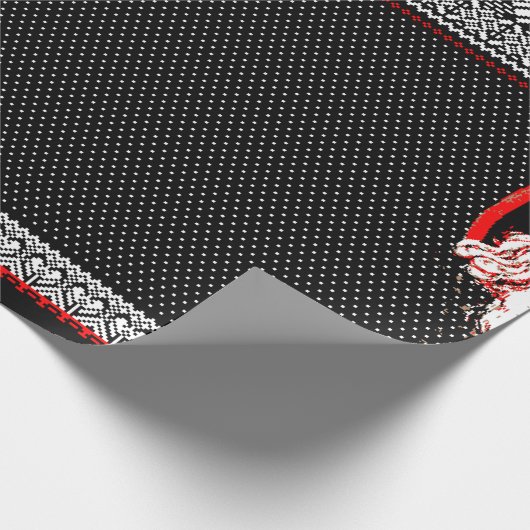 Krampus Sweater Wrapping Geschenkpapier (Ecke)