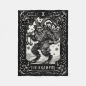 Krampus Tarot Card Design Christmas Season Evil Pa Fleecedecke (Vorderseite)