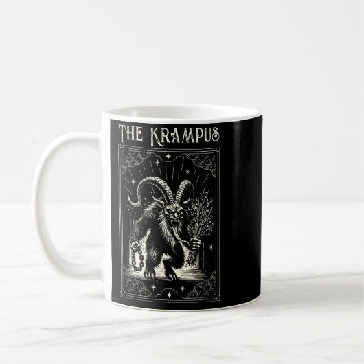 Krampus Tarot Card Design Christmas Season Evil Pa Kaffeetasse (Links)