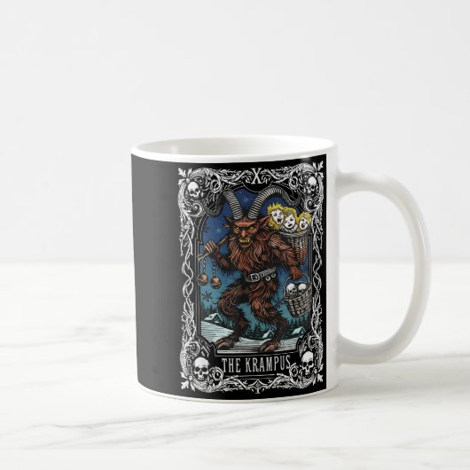 Krampus Tarot Card Design Christmas Season Evil Pa Kaffeetasse (Rechts)