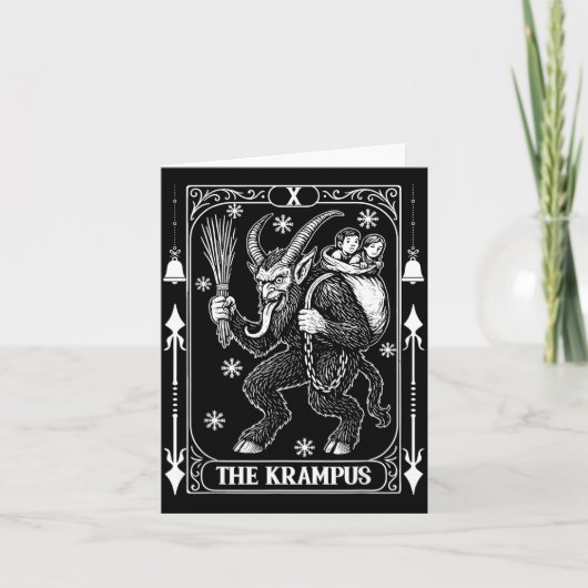 Krampus Tarot Card Design Christmas Season Evil Pa Karte (Vorderseite)