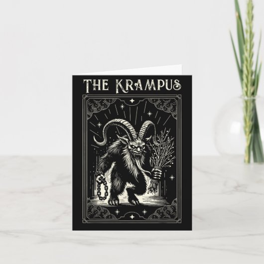 Krampus Tarot Card Design Christmas Season Evil Pa Karte (Vorderseite)