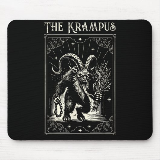 Krampus Tarot Card Design Christmas Season Evil Pa Mousepad (Vorne)