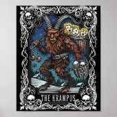 Krampus Tarot Card Design Christmas Season Evil Pa Poster (Vorne)