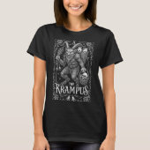 Krampus Tarot Card Design Christmas Season Evil Pa T-Shirt (Vorderseite)