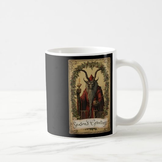 Krampus Tarot Card Design Weihnachtssaison Böse Pa Kaffeetasse (Rechts)