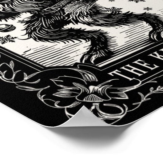 Krampus Tarot Card Design Weihnachtssaison Böse Pa Poster (Ecke)