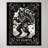 Krampus Tarot Card Design Weihnachtssaison Böse Pa Poster (Vorne)