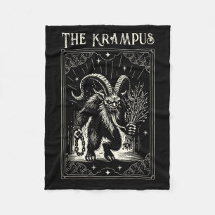 Krampus Tarot-Kartendesign Weihnachtszeit Böse Pa Fleecedecke