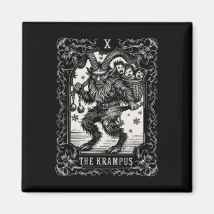 Krampus Tarot-Kartendesign Weihnachtszeit Böse Pa Magnet