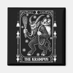 Krampus Tarot-Kartendesign Weihnachtszeit Böse Pa Magnet