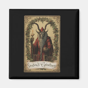 Krampus Tarot-Kartendesign Weihnachtszeit Böse Pa Magnet