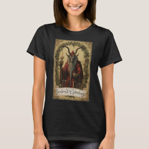 Krampus Tarot-Kartendesign Weihnachtszeit Böse Pa T-Shirt