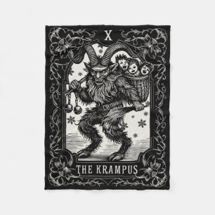 Krampus Tarot-Kartendesign Weihnachtszeit Böser Pa Fleecedecke