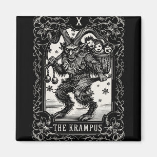 Krampus Tarot-Kartendesign Weihnachtszeit Böser Pa Magnet