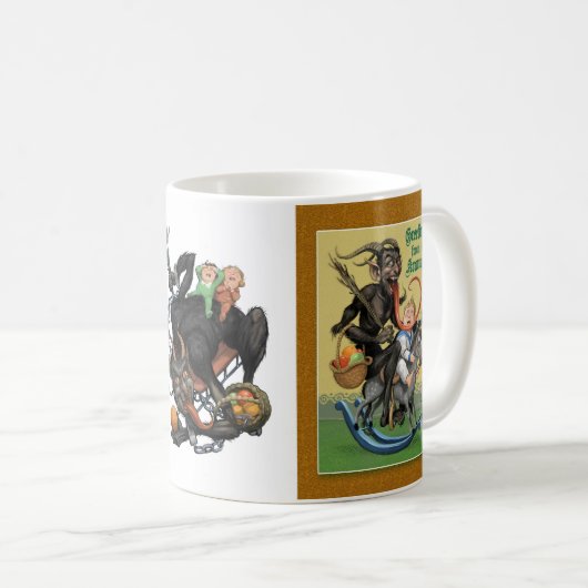 Krampus-Tasse mit 3 Designs Kaffeetasse (VorderseiteRechts)