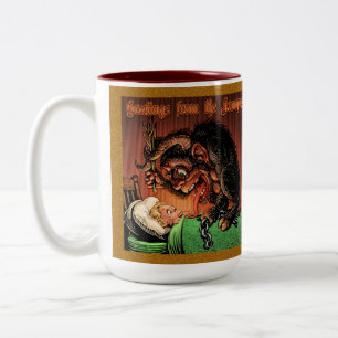 Krampus-Tasse Zweifarbige Tasse