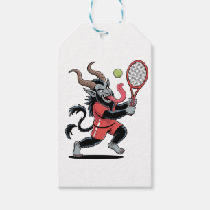 Krampus Tennis Weihnachtsturnier Dämon Tennis Geschenkanhänger