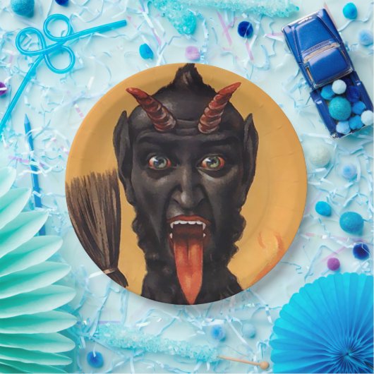 Krampus-Teufel-Weihnachten Pappteller (Party)