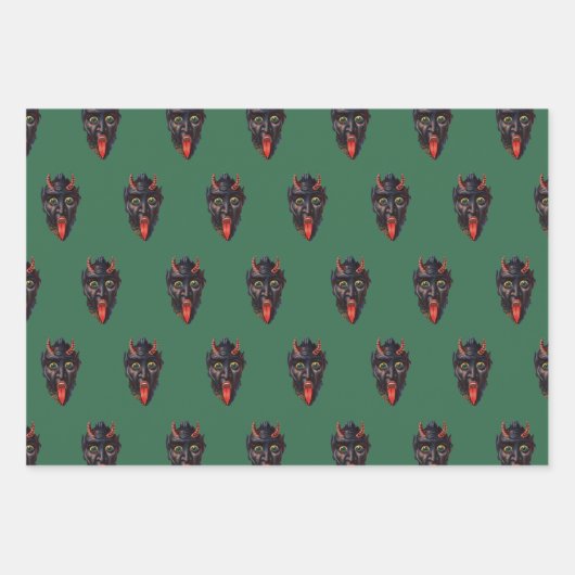 Krampus Themed Geschenkpapier Set (Vorderseite 2)