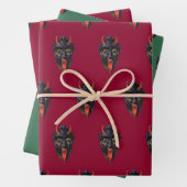 Krampus Themed Geschenkpapier Set (Beispiel)