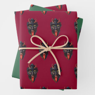 Krampus Themed Geschenkpapier Set