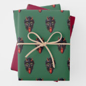 Krampus Thumpenpapier flach Blatt Set 3 (Beispiel)