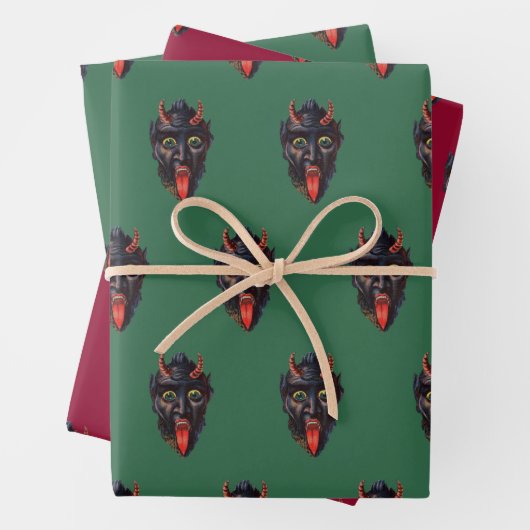 Krampus Thumpenpapier flach Blatt Set 3 (Beispiel)