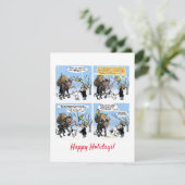 Krampus trifft Mose-Karte Feiertagskarte (Stehend Vorderseite)