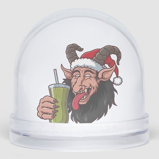 Krampus trinken Green Matcha Weihnachtsleckerei Schneekugeln (Vorderseite)