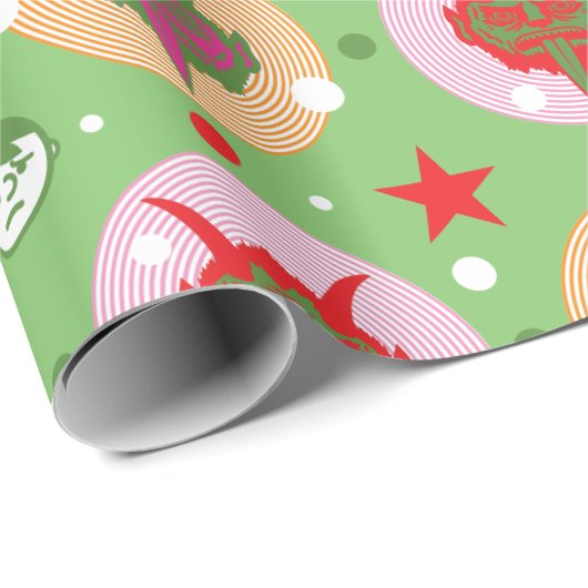 Krampus Überlastung Geschenkpapier (Rolleneckpunkt)