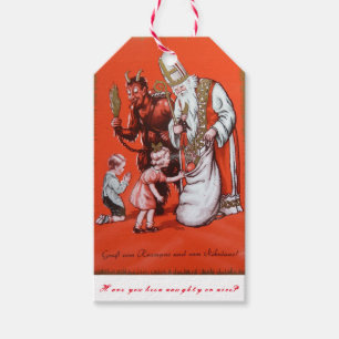 Krampus und Sankt- Nikolausgeschenkumbau Geschenkanhänger
