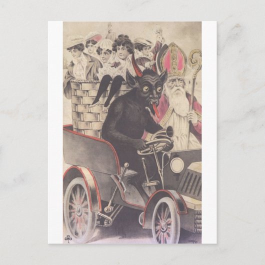 Krampus und sein Motorrad Postkarte (Vorderseite)
