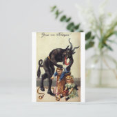 Krampus und sein Sack 2 Postkarte (Stehend Vorderseite)