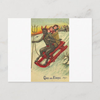 Krampus und sein Trident Postkarte