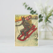 Krampus und sein Trident Postkarte (Stehend Vorderseite)