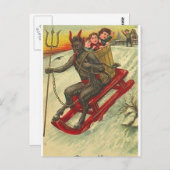 Krampus und sein Trident Postkarte (Vorne/Hinten)