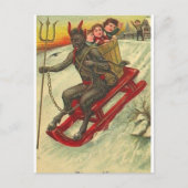 Krampus und sein Trident Postkarte (Vorderseite)