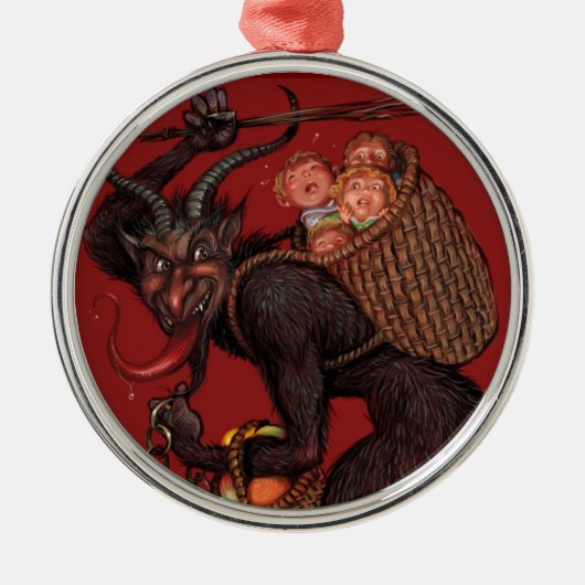 Krampus Verzierung Ornament Aus Metall (Vorne)
