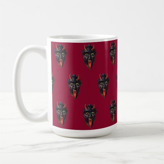 Krampus Vintag Illustration Kaffeetasse (Links)