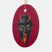 Krampus Vintag Illustration Krampusnacht Keramik Ornament (Links)