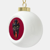 Krampus Vintag Keramik Kugel-Ornament (Rechts)