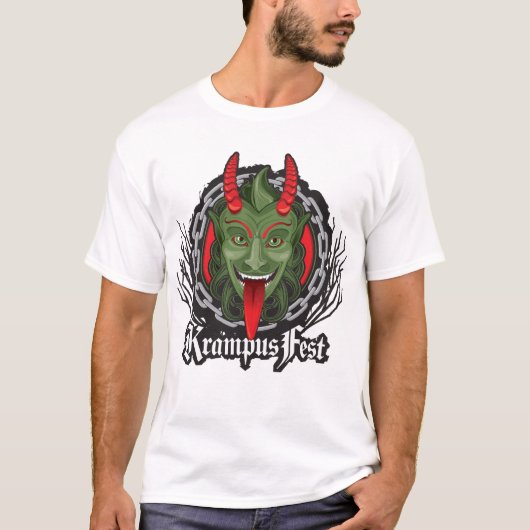 Krampus Vorlage (helle T-Shirts) T-Shirt (Vorderseite)