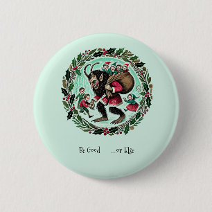 Krampus Weihnachten Button
